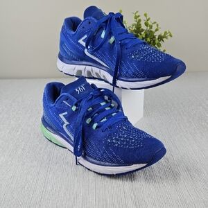 361 Degrees Strata 3 Womens Running Shoes Blue Stability Sneakers‎ Y951-6353 7.5